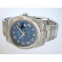 ロレックススーパーコピー ROLEX パーペチュアル デイトジャストII メンズ 116334 オイスターブレス ブルーローマ