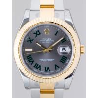 ロレックススーパーコピー ROLEX パーペチュアル デイトジャストII メンズ 116333 オイスターブレス グレーローマ