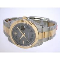 ロレックススーパーコピー ROLEX パーペチュアル デイトジャストII メンズ 116333 オイスターブレス グレーローマ