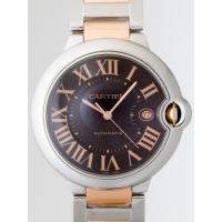 カルティエスーパーコピー Cartier バロンブルー W6920032 PG/SS LM チョコレートブラウン 自動巻