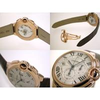 カルティエスーパーコピー Cartier バロンブルー クロノグラフ W6920009 PG 皮 シルバー