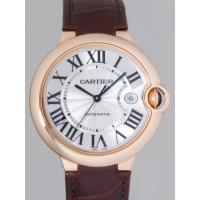 カルティエスーパーコピー Cartier バロンブルー  W6900651 PＧ LＭ 皮 シルバー 自動巻
