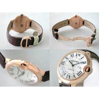 カルティエスーパーコピー Cartier バロンブルー  W6900651 PＧ LＭ 皮 シルバー 自動巻