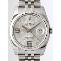 ロレックススーパーコピー ROLEX パーペチュアル デイトジャスト メンズ 116234 ジュビリーブレス シルバーフラワー