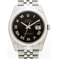 ロレックススーパーコピー ROLEX パーペチュアル デイトジャスト メンズ 116234 ジュビリーブレス ブラックサンビームローマ