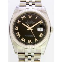 ロレックススーパーコピー ROLEX パーペチュアル デイトジャスト メンズ 116234 ジュビリーブレス ブラックローマ