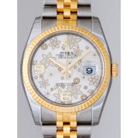 ロレックススーパーコピー ROLEX パーペチュアル デイトジャスト メンズ 116233 ジュビリーブレス シルバーフラワー