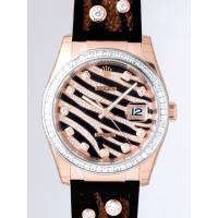 ロレックススーパーコピー ROLEX パーペチュアル デイトジャスト ロイヤルピンク メンズ 116185BBR ゼブラ ダイヤ入りガルーシャ