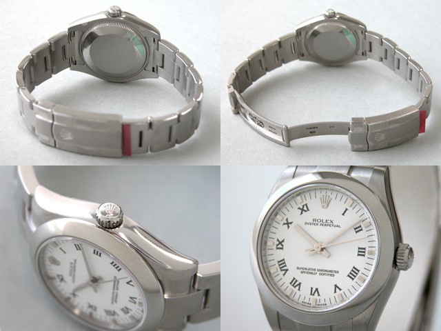 ロレックススーパーコピー ROLEX パーペチュアル ボーイズ 177200 ホワイトプリントローマ