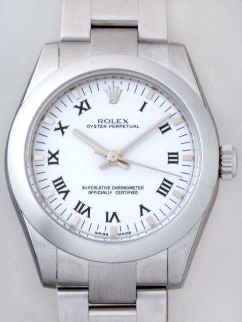 ロレックススーパーコピー ROLEX パーペチュアル ボーイズ 177200 ホワイトプリントローマ