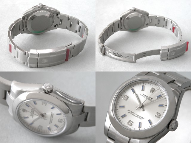 ロレックススーパーコピー ROLEX パーペチュアル ボーイズ 177200 シルバー3 6 9ブルーバー