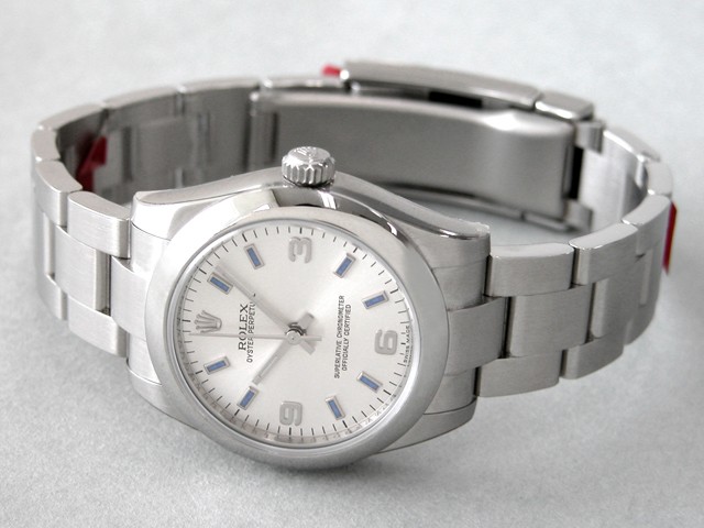ロレックススーパーコピー ROLEX パーペチュアル ボーイズ 177200 シルバー3 6 9ブルーバー