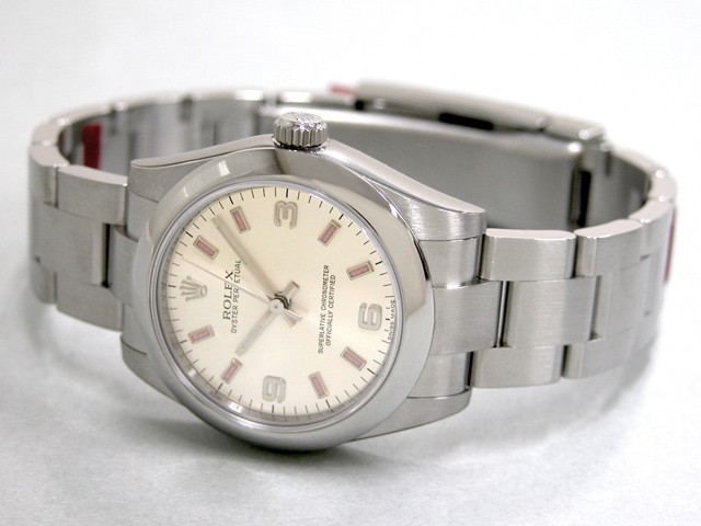 ロレックススーパーコピー ROLEX パーペチュアル ボーイズ 177200 シルバー3 6 9ピンクバー