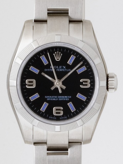ロレックススーパーコピー ROLEX パーペチュアル レディース 176210 ブラック3 6 9ブルーバー