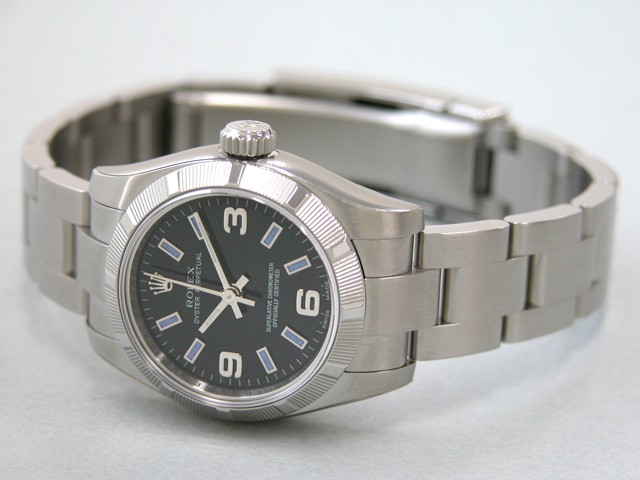 ロレックススーパーコピー ROLEX パーペチュアル レディース 176210 ブラック3 6 9ブルーバー