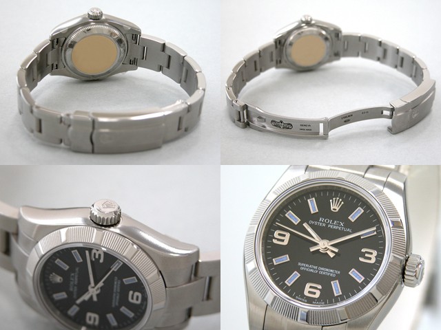 ロレックススーパーコピー ROLEX パーペチュアル レディース 176210 ブラック3 6 9ブルーバー