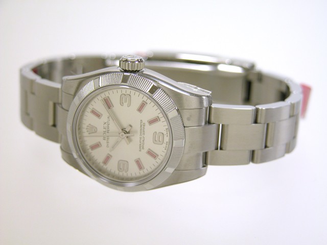 ロレックススーパーコピー ROLEX パーペチュアル レディース 176210 シルバー ピンクバー