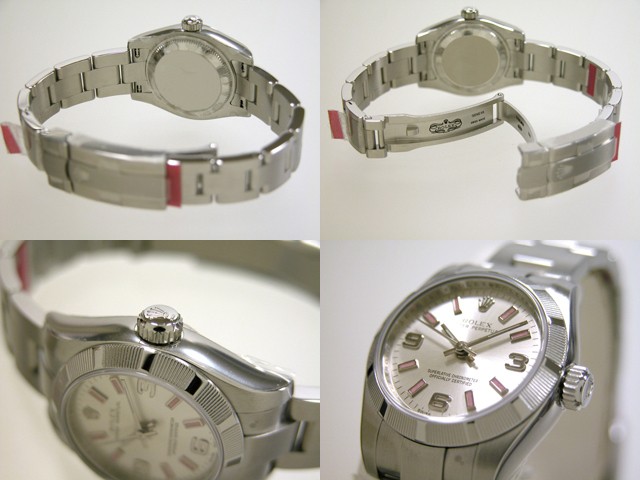 ロレックススーパーコピー ROLEX パーペチュアル レディース 176210 シルバー ピンクバー