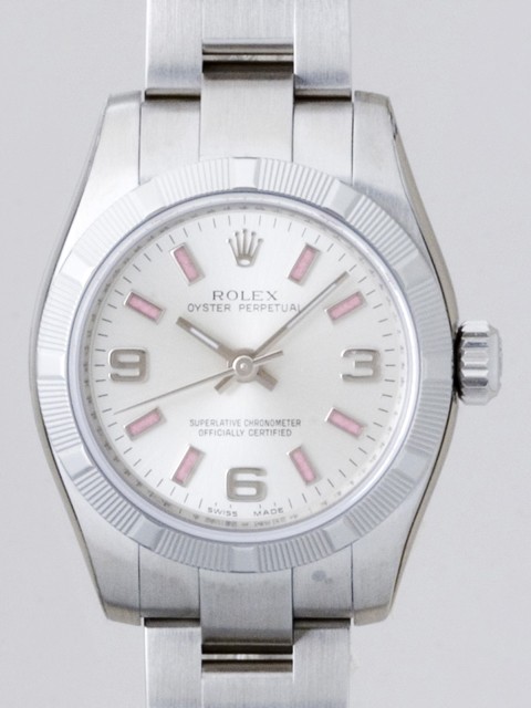 ロレックススーパーコピー ROLEX パーペチュアル レディース 176210 シルバー ピンクバー