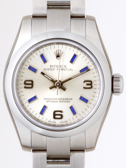ロレックススーパーコピー ROLEX パーペチュアル レディース 176200 シルバー ブルーバー
