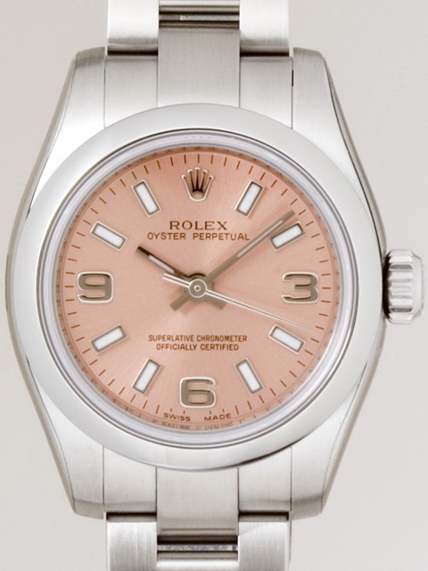 ロレックススーパーコピー ROLEX パーペチュアル レディース 176200 ピンク ホワイトバー