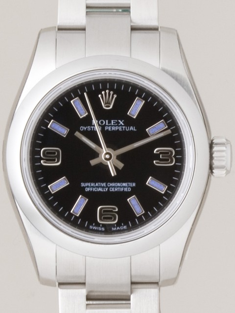 ロレックススーパーコピー ROLEX パーペチュアル レディース 176200 ブラック ブルーバー