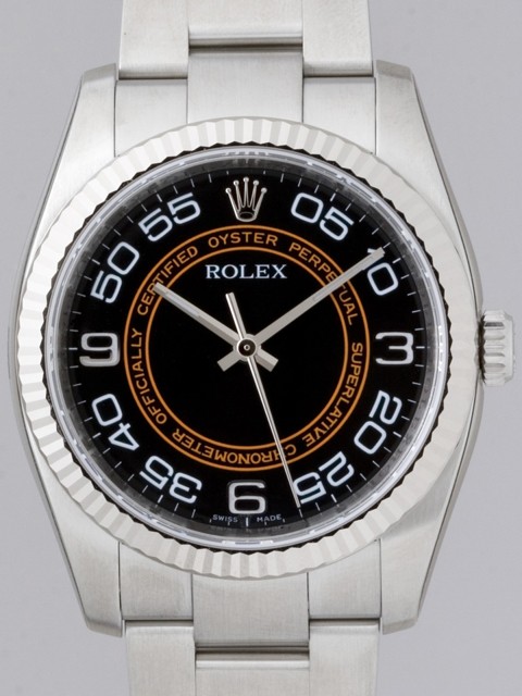 ロレックススーパーコピー ROLEX パーペチュアル 116034 ブラックオレンジアラビア