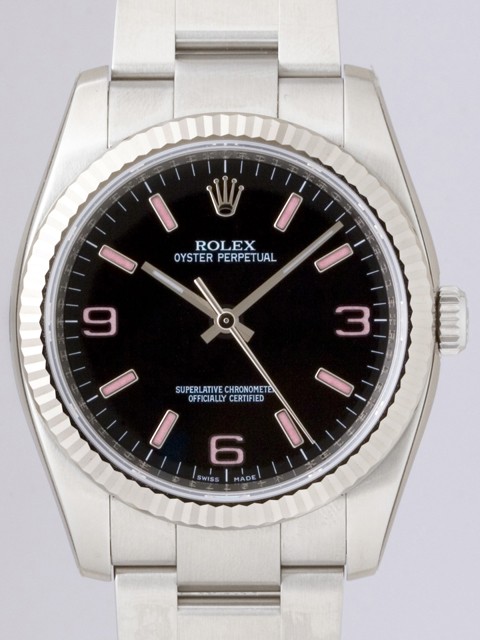 ロレックススーパーコピー ROLEX パーペチュアル 116034 ブラック アラビアピンク