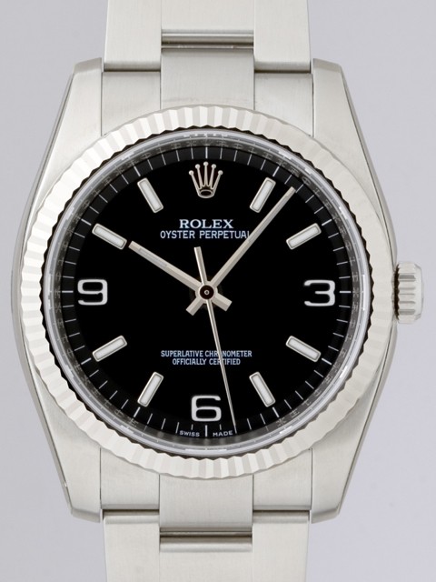 ロレックススーパーコピー ROLEX パーペチュアル 116034 ブラック アラビアホワイト