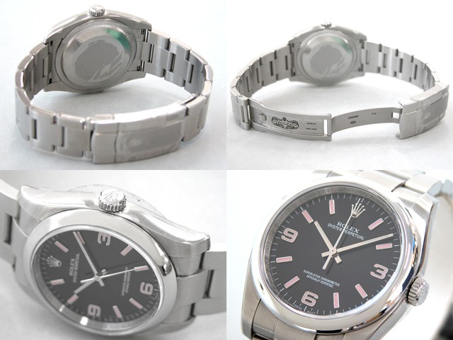 ロレックススーパーコピー ROLEX パーペチュアル 116000 ブラック ピンクアラビア