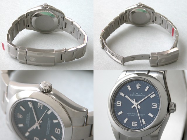 ロレックススーパーコピー ROLEX パーペチュアル ボーイズ 177200 ブルー ホワイトバー