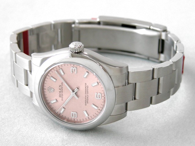ロレックススーパーコピー ROLEX パーペチュアル ボーイズ 177200 ピンク ホワイトバー