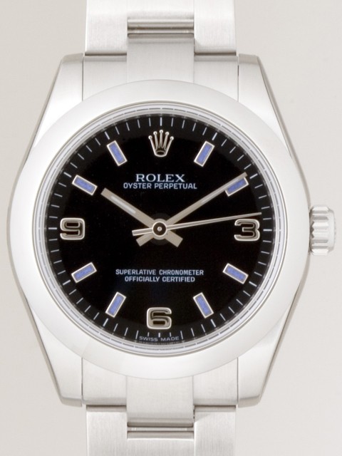 ロレックススーパーコピー ROLEX パーペチュアル 177200 ボーイズ ブラック ブルーバー