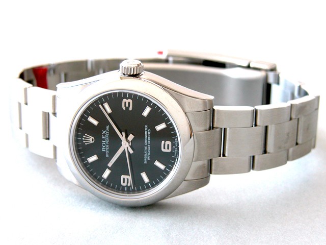 ロレックススーパーコピー ROLEX パーペチュアル ボーイズ 177200 ブラック ホワイトバー