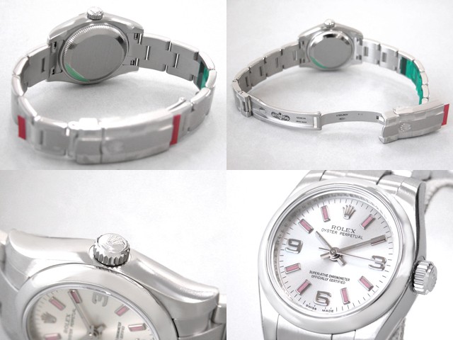 ロレックススーパーコピー ROLEX パーペチュアル レディース 176200 シルバー3 6 9ピンクバー