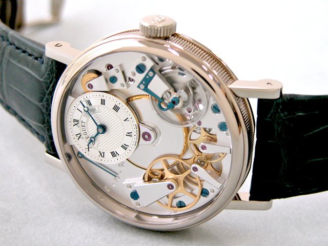 ブレゲスーパーコピー Breguet トラディション シースルー 7027BB/11/9V6 WG 皮 シルバー