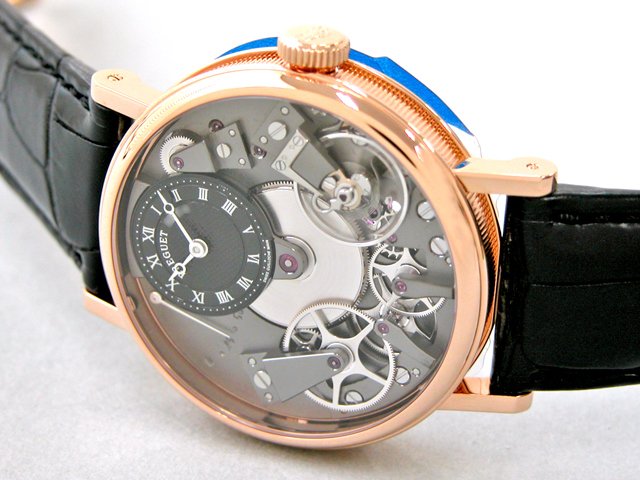 ブレゲスーパーコピー Breguet トラディション シースルー 7027BR/G9/9V6 RG 皮 グレー
