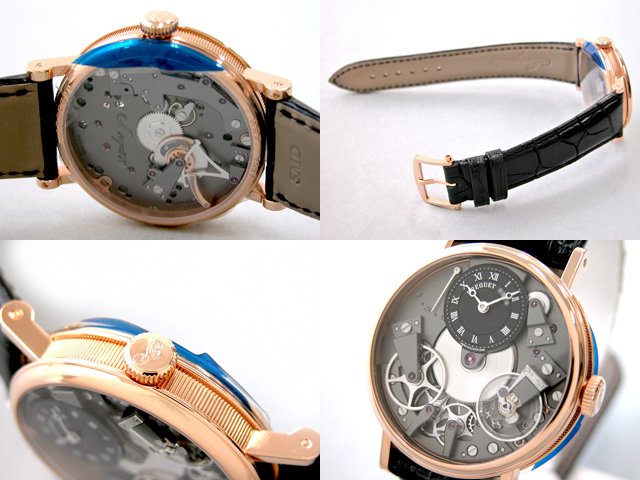 ブレゲスーパーコピー Breguet トラディション シースルー 7027BR/G9/9V6 RG 皮 グレー