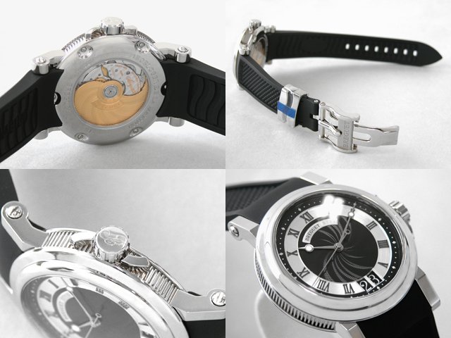 ブレゲスーパーコピー Breguet マリーンビックデイト 5817ST/92/5V8 SSラバー ブラック