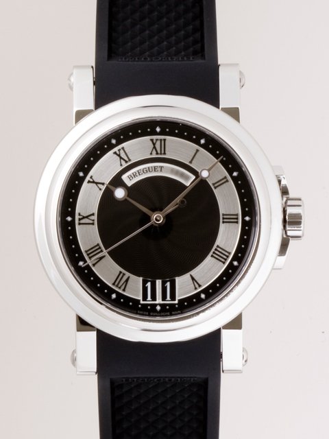 ブレゲスーパーコピー Breguet マリーンビックデイト 5817ST/92/5V8 SSラバー ブラック