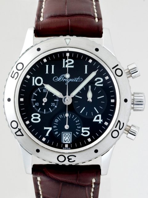 ブレゲスーパーコピー Breguet トランスアトランティック 3820ST/H2/9W6 皮ベルト ブラック