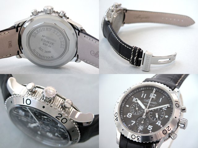 ブレゲスーパーコピー Breguet トランスアトランティック 3810ST/92/9ZU タイプ21 皮ベルト グレー