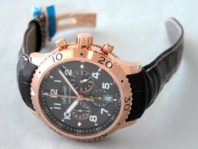 ブレゲスーパーコピー Breguet トランスアトランティック 3810BR/92/9ZU タイプ21 PG 皮 グレー