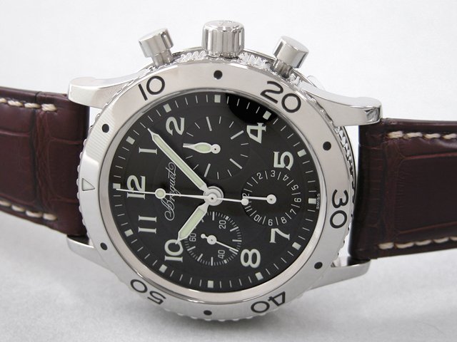 ブレゲスーパーコピー Breguet アエロナバル 3800ST/92/9W6 SS/皮 ブラック