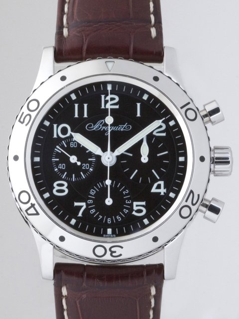 ブレゲスーパーコピー Breguet アエロナバル 3800ST/92/9W6 SS/皮 ブラック