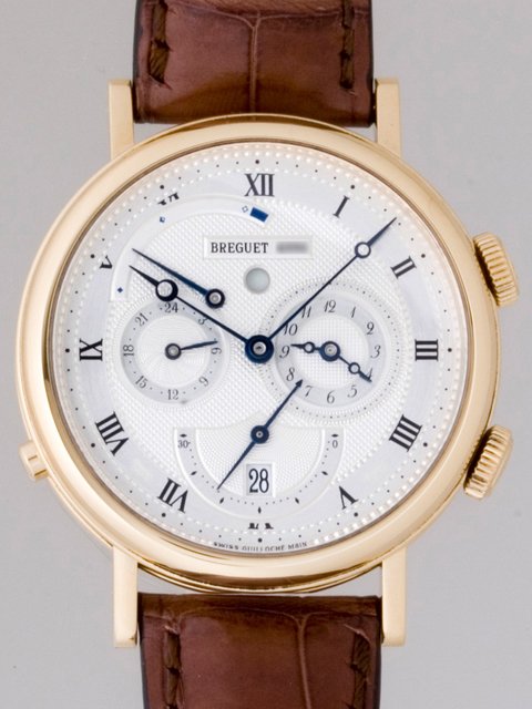 ブレゲスーパーコピー Breguet クラシック  5707BA/12/9V6 アラーム セカンドタイム インジゲーター シルバー