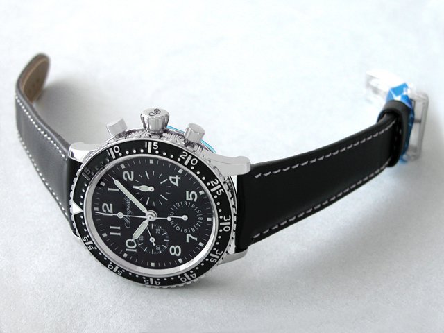 ブレゲスーパーコピー Breguet アエロナバル 3803ST/92/3W6 タイプ20 SS/皮 世界限定1000本 ブラック
