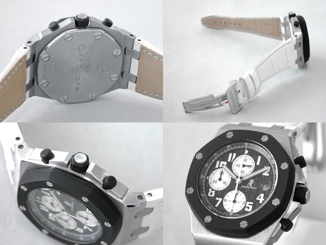 オーデマ･ピゲスーパーコピー ロイヤルオーク オフショア クロノグラフ 25940SK.OO.D002CA.01 SS ホワイト皮 ブラック