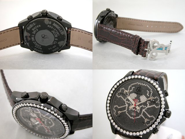 ジェイコブスーパーコピー JACOB&Co ファイブタイムゾーン JC-SKULL11BC 1重ベゼルダイヤ 47mm 全面ダイヤ