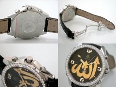 ジェイコブスーパーコピー ファイブタイムゾーン JC-ALLAH 1重ベゼルダイヤ 47mm ブラック/シャンパンロゴ（YG）
